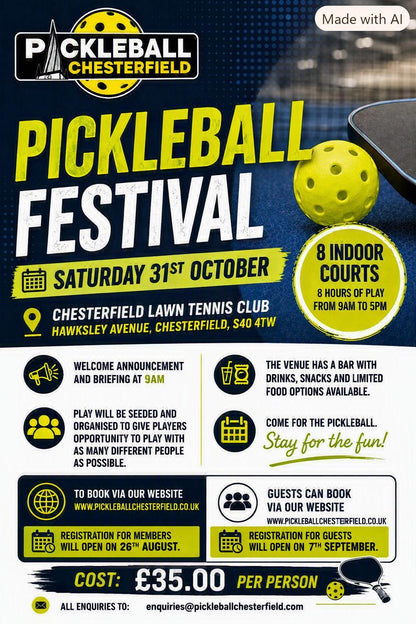 Pickleball Festival 2026 - OCTOBER 31st